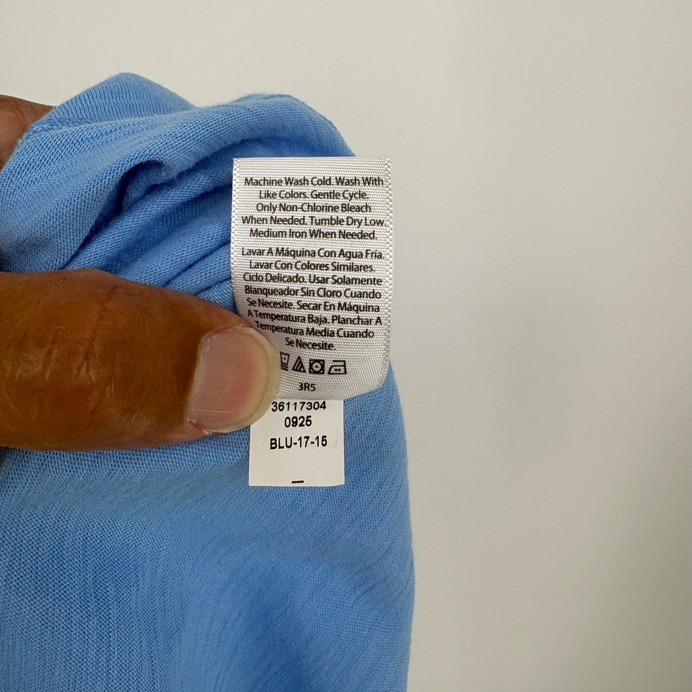 Blue Slub Jersey Pullover Hoodie Kids X-Small 4-5 Long Sleeve Fall Wonder Nation - Picture 5 of 9
